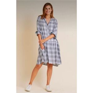 GRAYSON The Changemaker Dress Grey Plaid Shirt Dress 2 (US S)